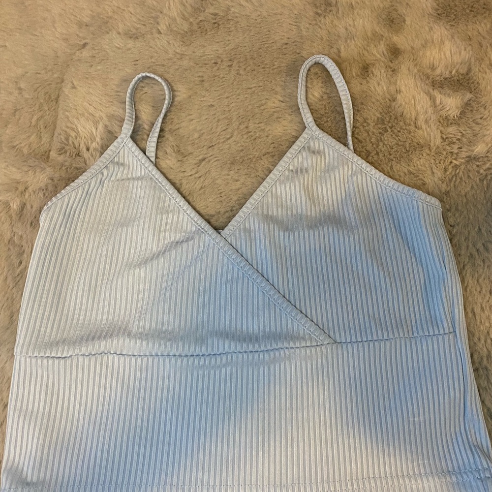 Blue crop top